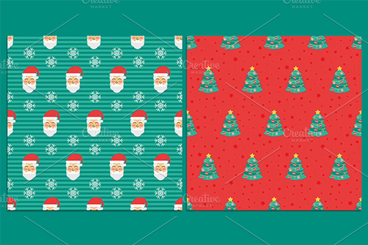 Christmas Seamless Pattern Set, a Pattern Graphic by Stockaholic (Photo 4 of 6)