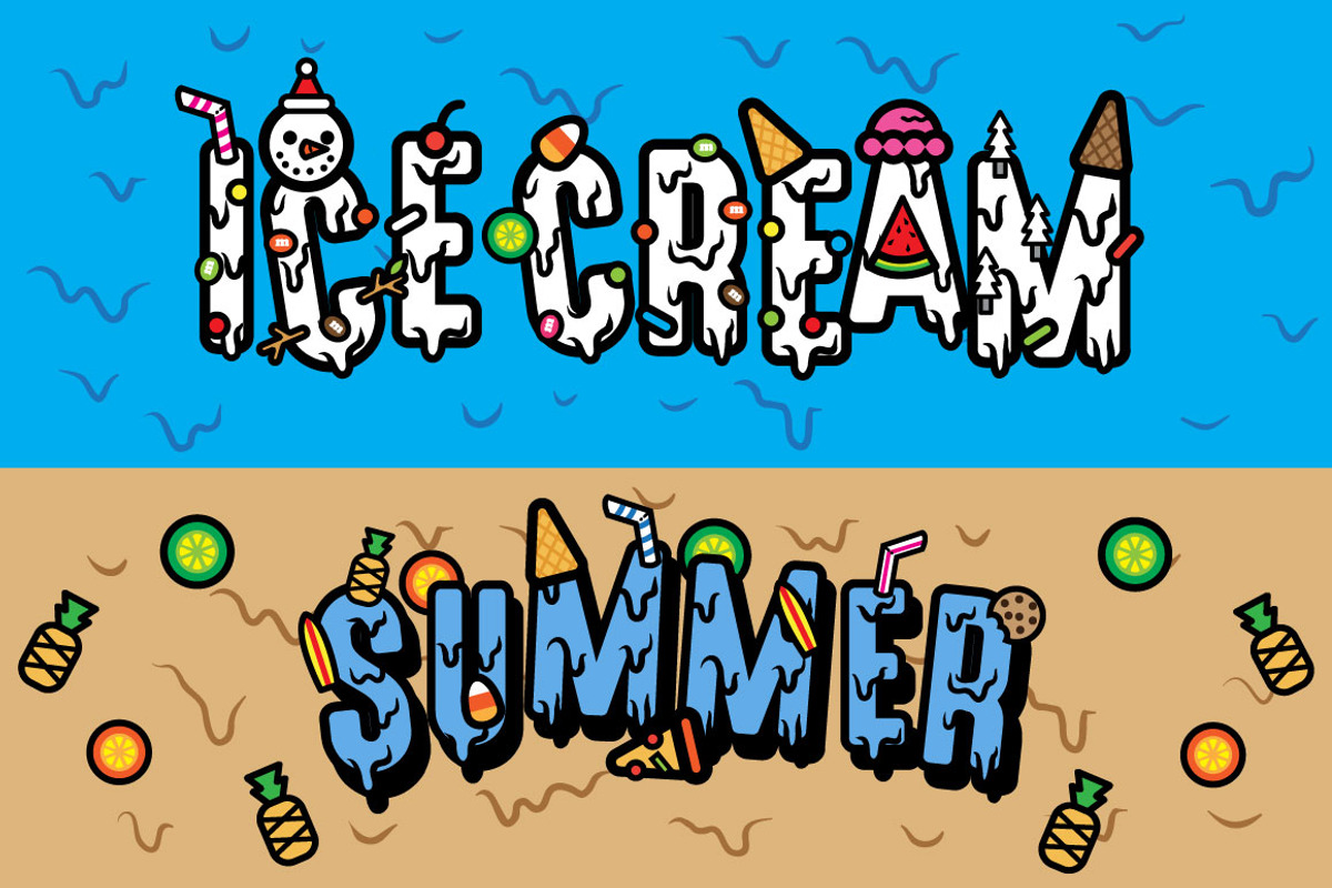 Sale ! Hello Creamy Font + Toppings preview 2