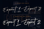 Expert Brush & SVG Font, a Script Font by Cruzine (Thumbnail 2 of 10)