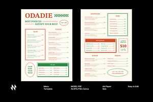 Casual Dining Restaurant Menu, a Stationery Template by Neermana