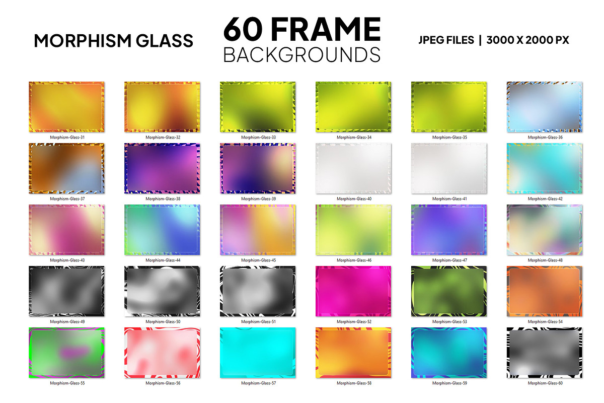 60 Morphism Glass Frame Background, a Background Graphic by Intenseartisan_Stock (Photo 3 of 3)
