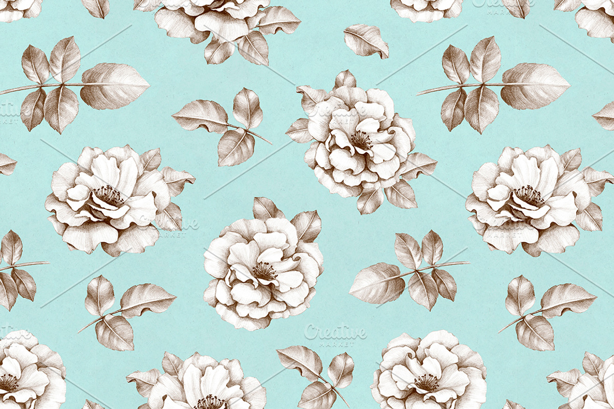 Wild flora. Drawings and patterns, a Pattern Graphic by Sundra (Photo 3 of 12)