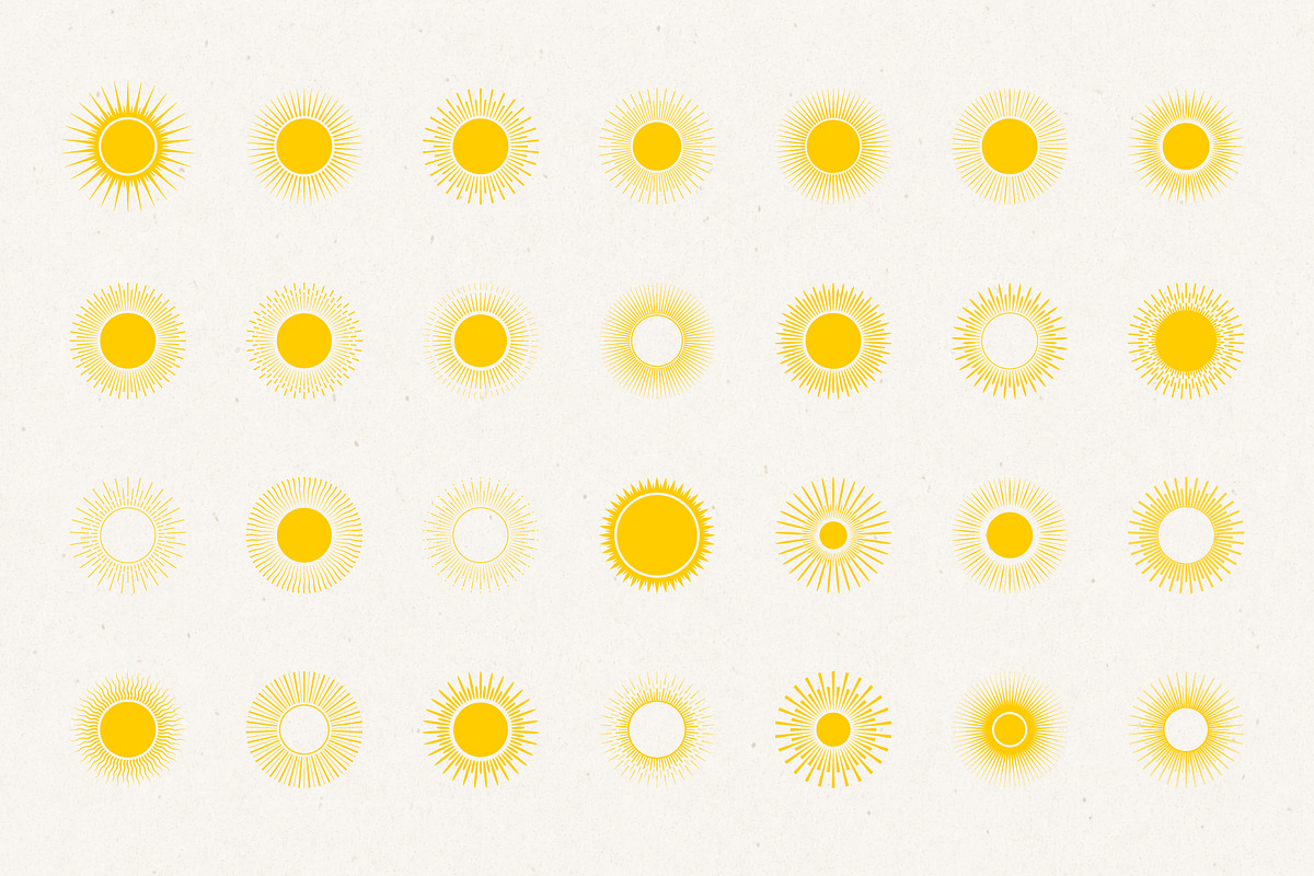 105 Sun Symbols, an Object Illustration by PixMarket (Photo 6 of 9)
