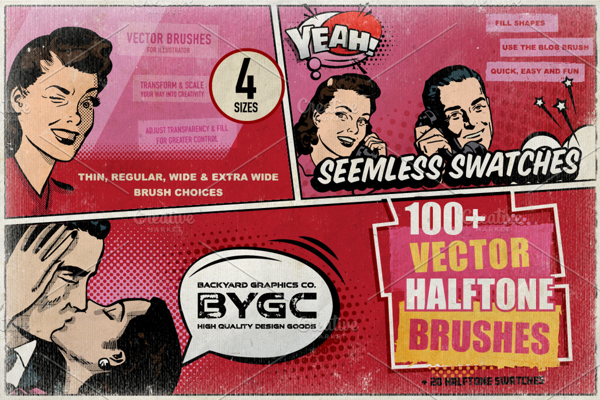 SuperComic Power Pack, a Brushes & More by BackYard Graphics Co. (Photo 4 of 9)