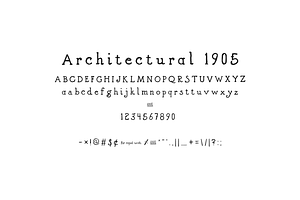 Architectural 1905 Hand Drawn Font