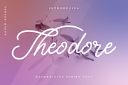 Theodore - Handwritten Script font, a Handwritten Font by Badsign Type (Thumbnail 1 of 6)