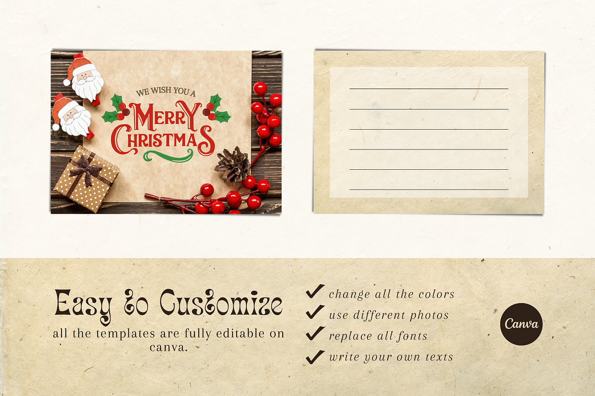Christmas GREETING CARD CANVA TEMPLA, a Card Template by The Little Lily Studio (Photo 5 of 5)