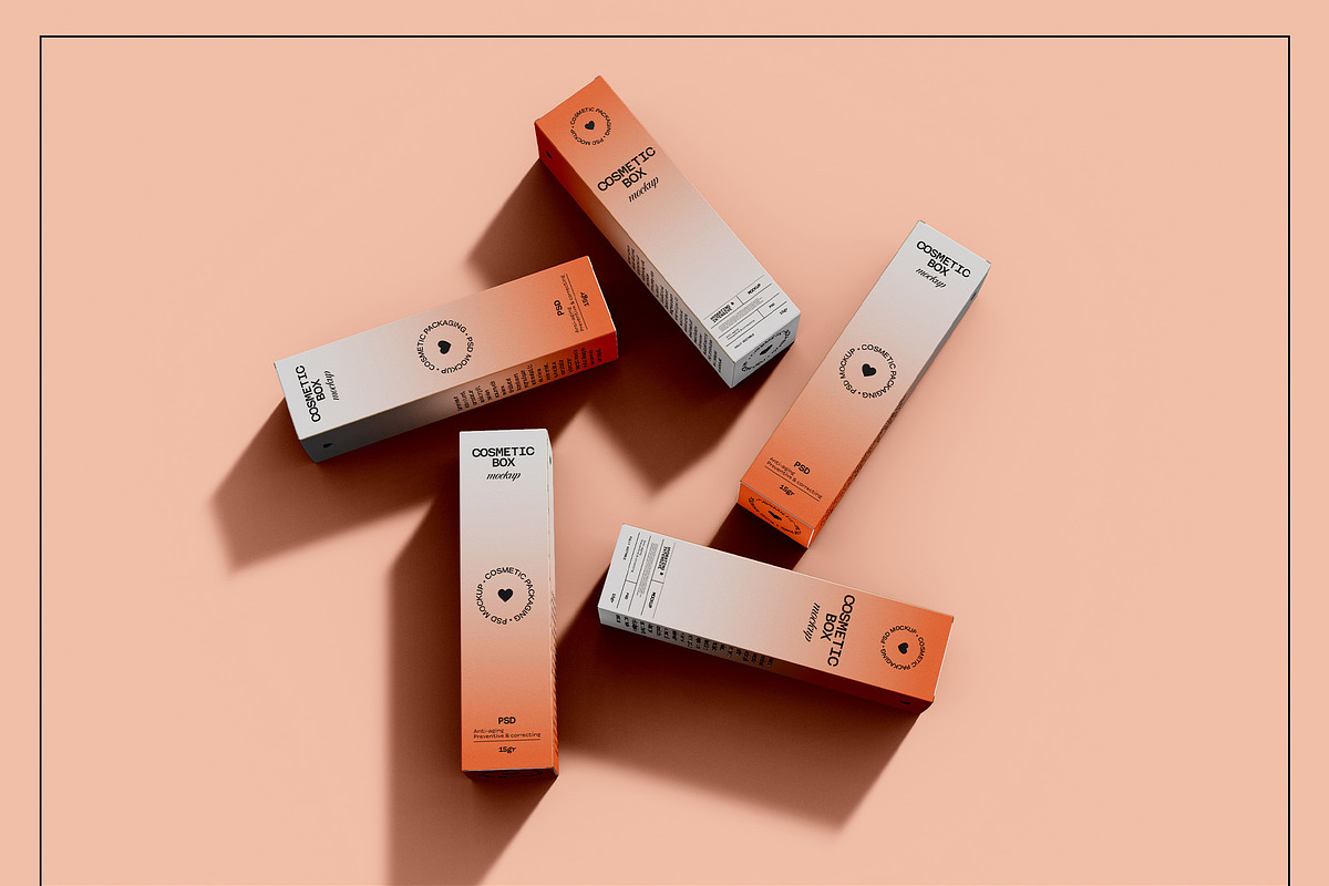 Skincare Cosmetic Box Mockup Set, a Packaging Mockup by Mego-studio (Photo 8 of 8)