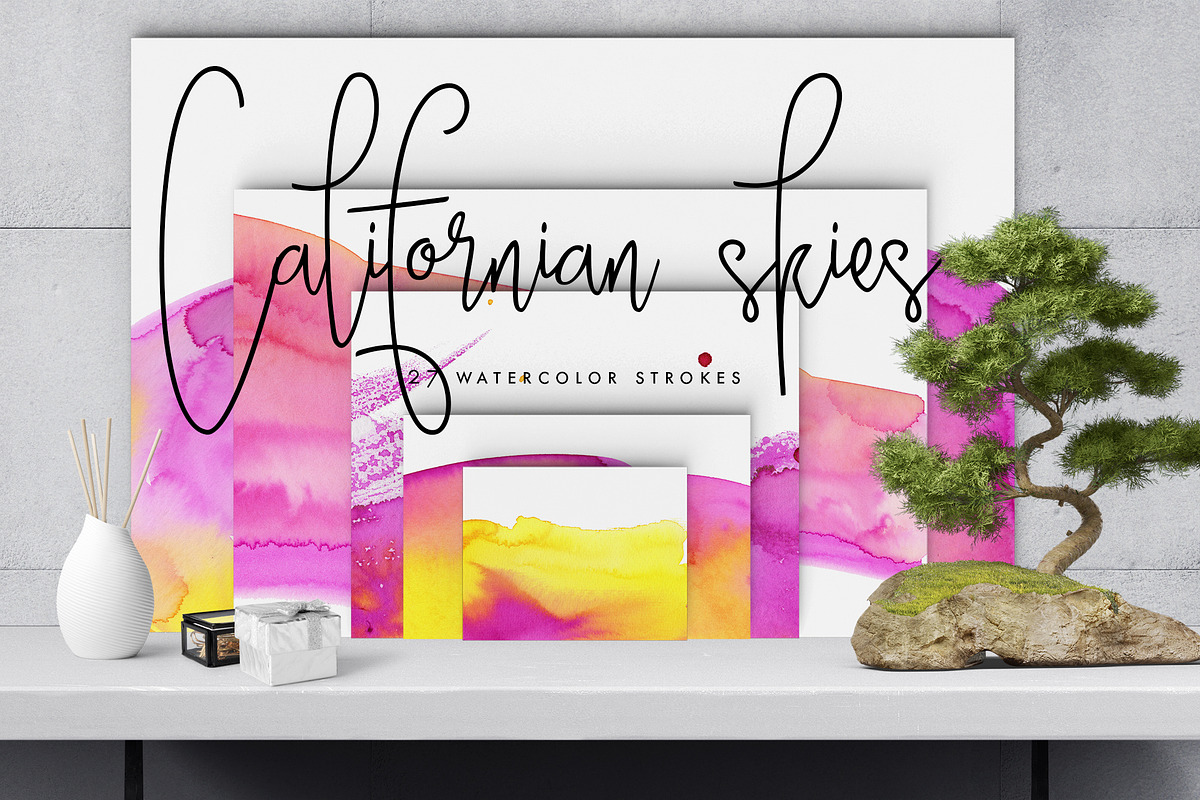 Californian Skies - Watercolor Story, a Texture Illustration by Jeanina Vlad (Photo 1 of 5)