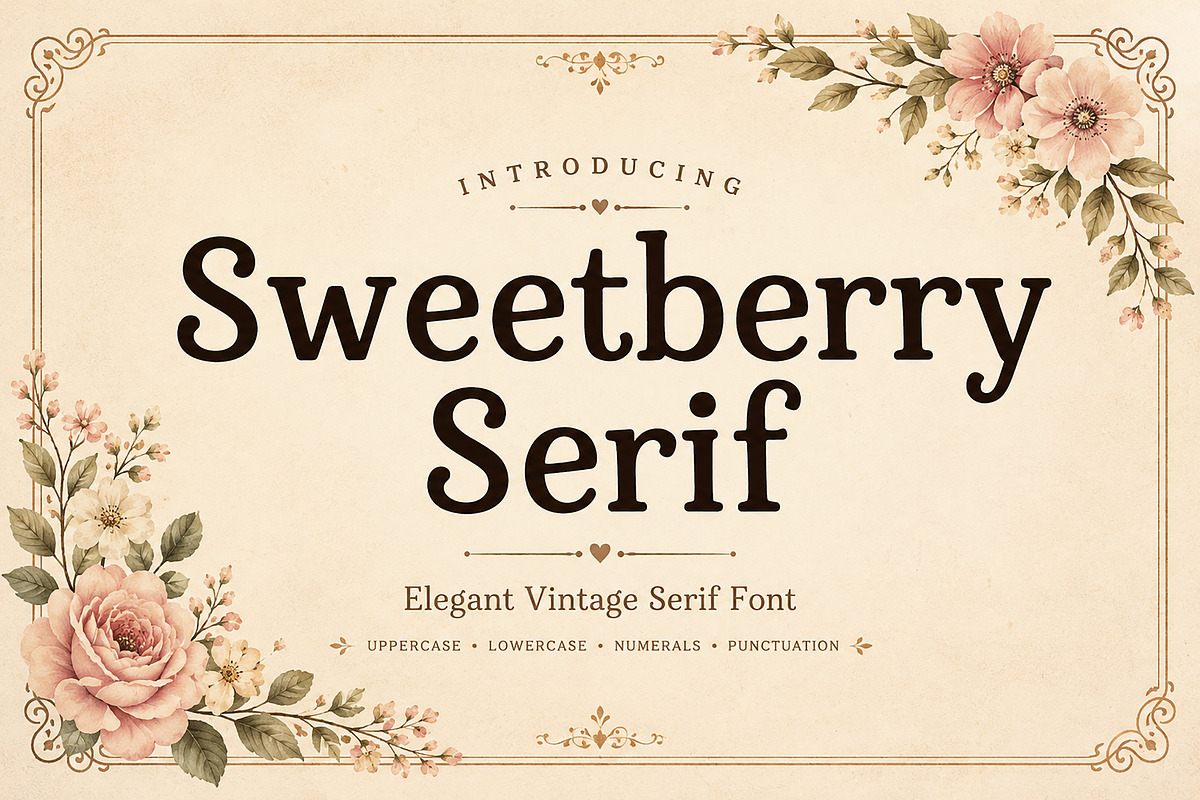 Sweetberry Serif, a Serif Font by Wow Magic (Photo 1 of 5)