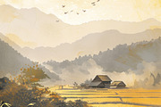 Golden Rice Field at Sunset, a Photo by LOGOCREATIVE (Thumbnail 29 of 29)