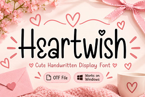Heartwish, a Handwritten Font by Wow Magic
