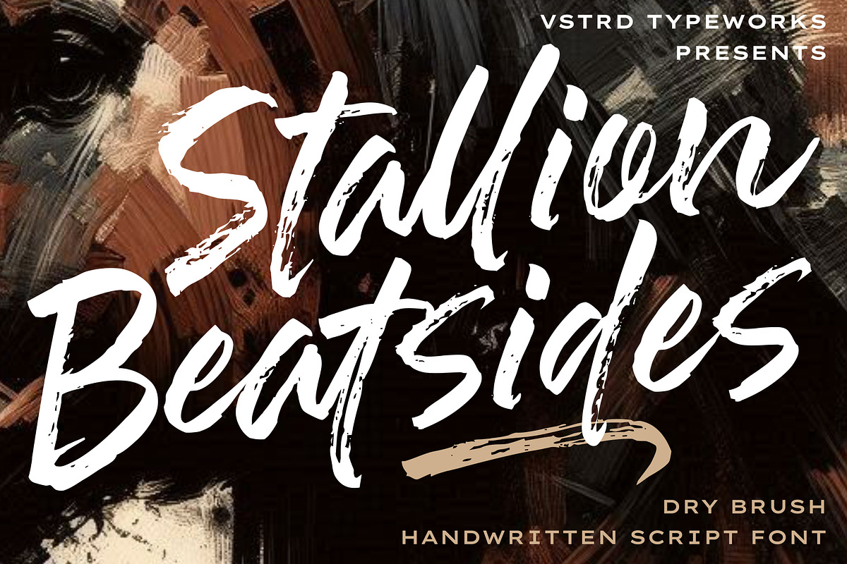 Stallion Beatsides - Dry Brush Font, a Handwritten Font by VASTARD STUDIO (Photo 1 of 12)