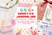 Retro Journaling Scrapbook Kit, an Object Graphic by DreamoraArt (Thumbnail 1 of 12)