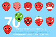 Strawberry Emoticons / Emoji, an Emoji Icon by land art (Thumbnail 1 of 5)