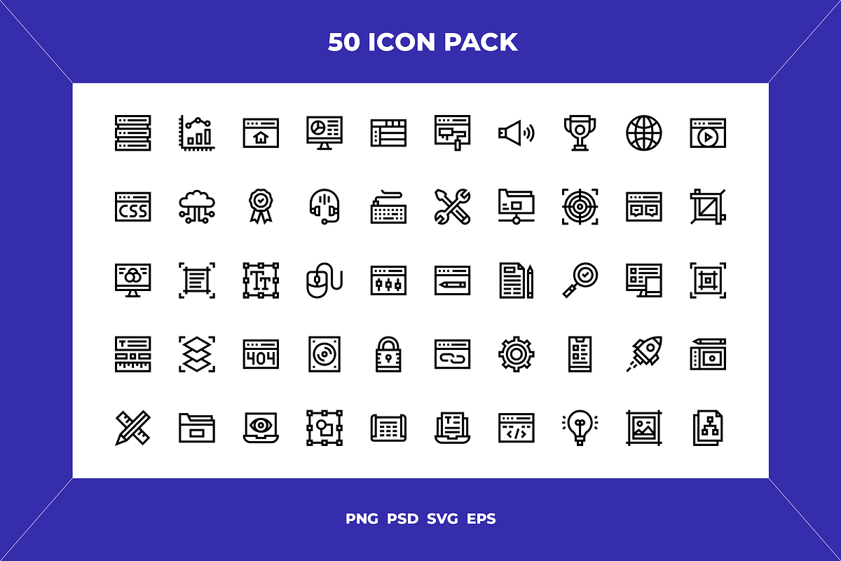 Web design icons, an Outline Icon by Wencory (Photo 1 of 2)