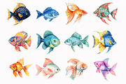 Watercolor fish clipart, an Illustration by Design Market (Thumbnail 4 of 4)