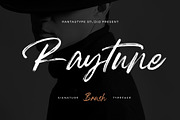 Raytune Signature Brush Typeface, a Script Font by RantautypeStudio (Thumbnail 1 of 15)