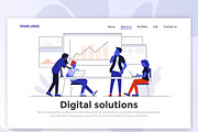Flat Design Landing page templates, a Person Illustration by Creative Graphics (Thumbnail 5 of 12)