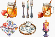 Vintage Thanksgiving Clipart, an Illustration by Canvas Craft (Thumbnail 4 of 7)