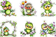 Spring Cute Baby Birds Sublimation, an Illustration by Designking (Thumbnail 4 of 5)