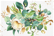 Pink & white flowers- watercolor set, a Decorative Illustration by Pamyatka Shop (Thumbnail 5 of 9)