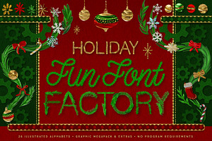 Luxe Holiday Greenery Alphabets