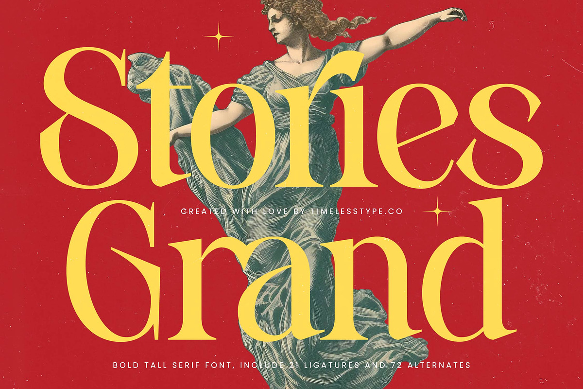 Stories Grand Modern Display Serif, a Serif Font by timelesstype.co (Photo 1 of 20)