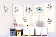 Nursery frame and wall mockup., a Print Template by MockupMarket (Thumbnail 1 of 4)