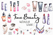 Makeup Watercolor Clipart, an Illustration by MariaScaroniAtelier (Thumbnail 4 of 5)