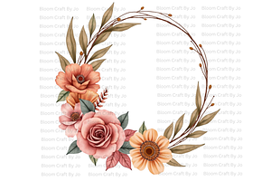 Terracotta Floral Wreath