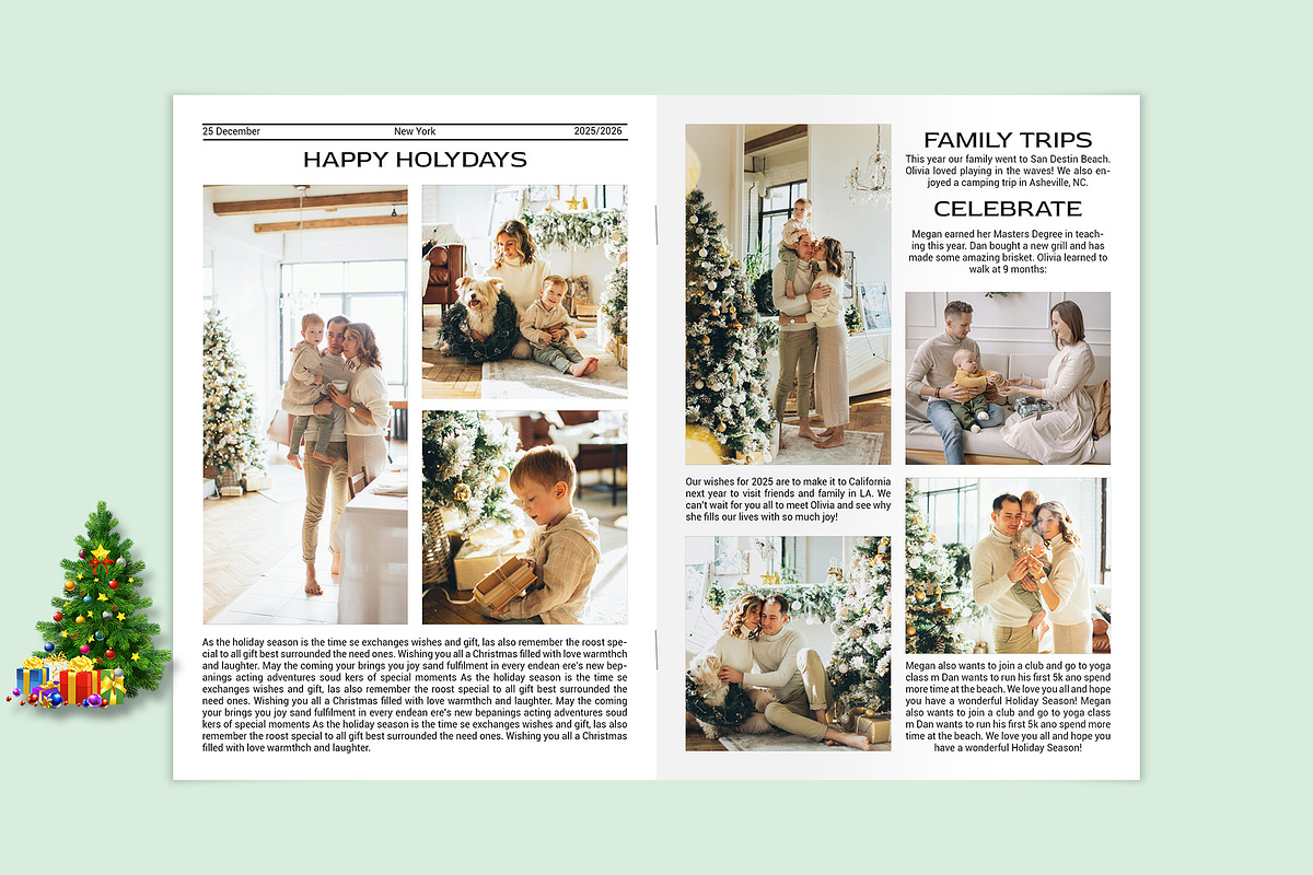 Merry Christmas Newsletter, a Brochure Template by ROJI CREATOR (Photo 3 of 5)