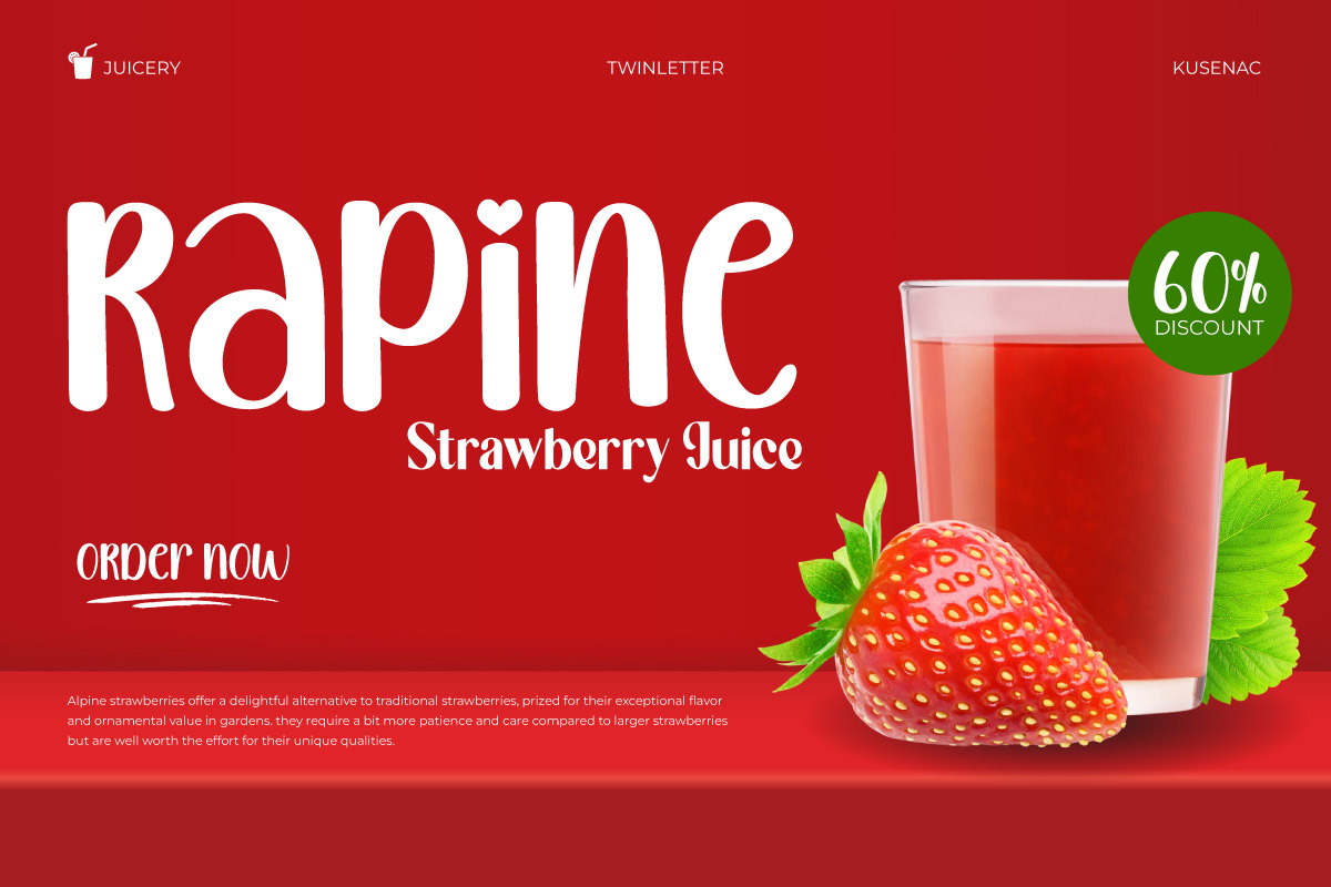 Kusenac - Handwritten Display Font, a Handwritten Font by twinstd (Photo 2 of 9)