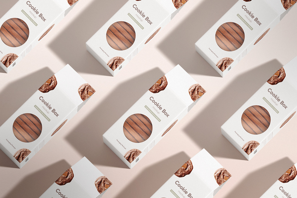 Cookie Box Mockup, a Packaging Mockup by WebAndCat (Photo 7 of 10)