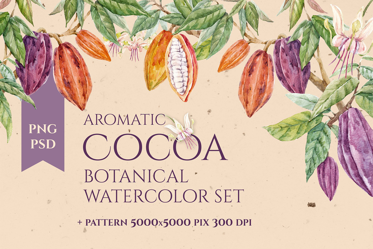 Aromatic Cocoa Watercolor Set, a Graphic by Lembrik's Artworks (Photo 1 of 5)