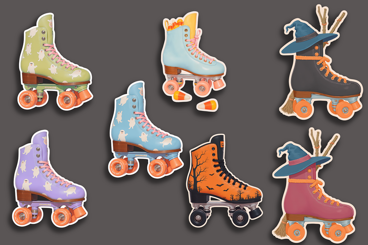 Halloween Roller Skates Clipart, an Object Graphic by Jakayla Digital Co (Photo 9 of 15)