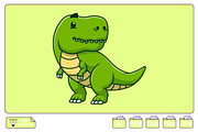 Cute Tyrannosaurus Cartoon Vector, an Animal Illustration by Artstorystudio (Thumbnail 2 of 3)