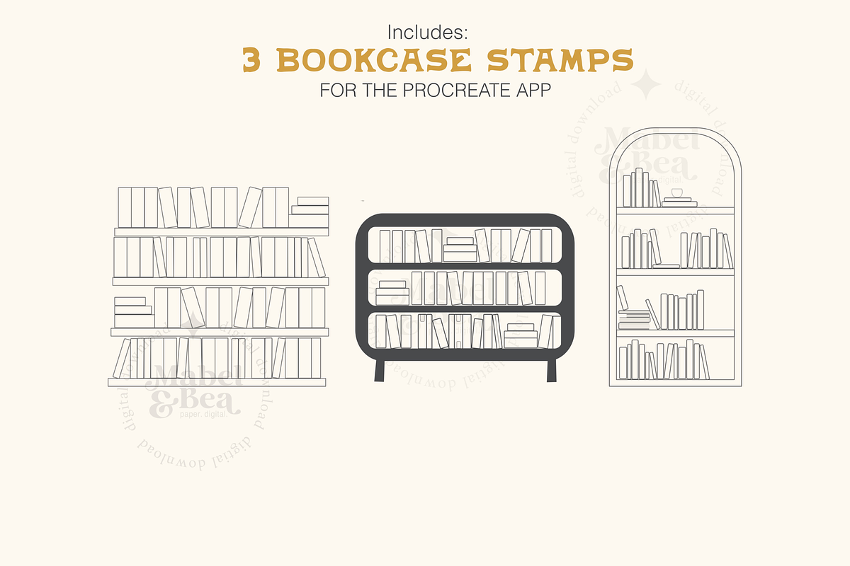 The Library Creator Stamp Brushes, a Brush Add-On by Mabel & Bea (Photo 5 of 8)