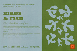 Birds & Fish - Hand Drawn Sea & Sky