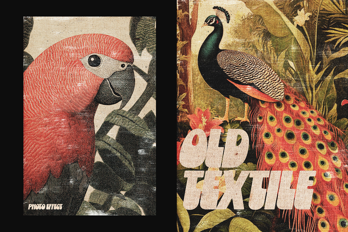 Worn Textile Old Photo Effect, a Layer Style Add-On by smishura (Photo 1 of 5)