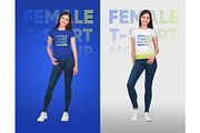 Female T-Shirt Mockups Vol 5 Part 1, a Shirt Mockup by Hi, Mock-Up! (Thumbnail 6 of 10)