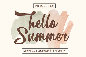 hello summer, a Handwritten Font by Aditastudios