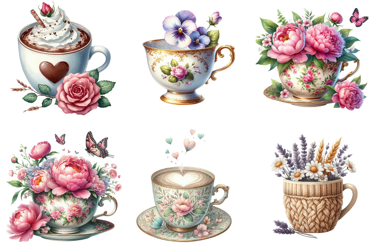 Mother's Day Floral Mug Png, an Illustration by DreamArtGraphic (Photo 3 of 4)
