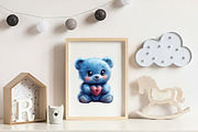 Blue Baby Boy Nursery Clipart, an Illustration by CreationArt (Thumbnail 2 of 9)