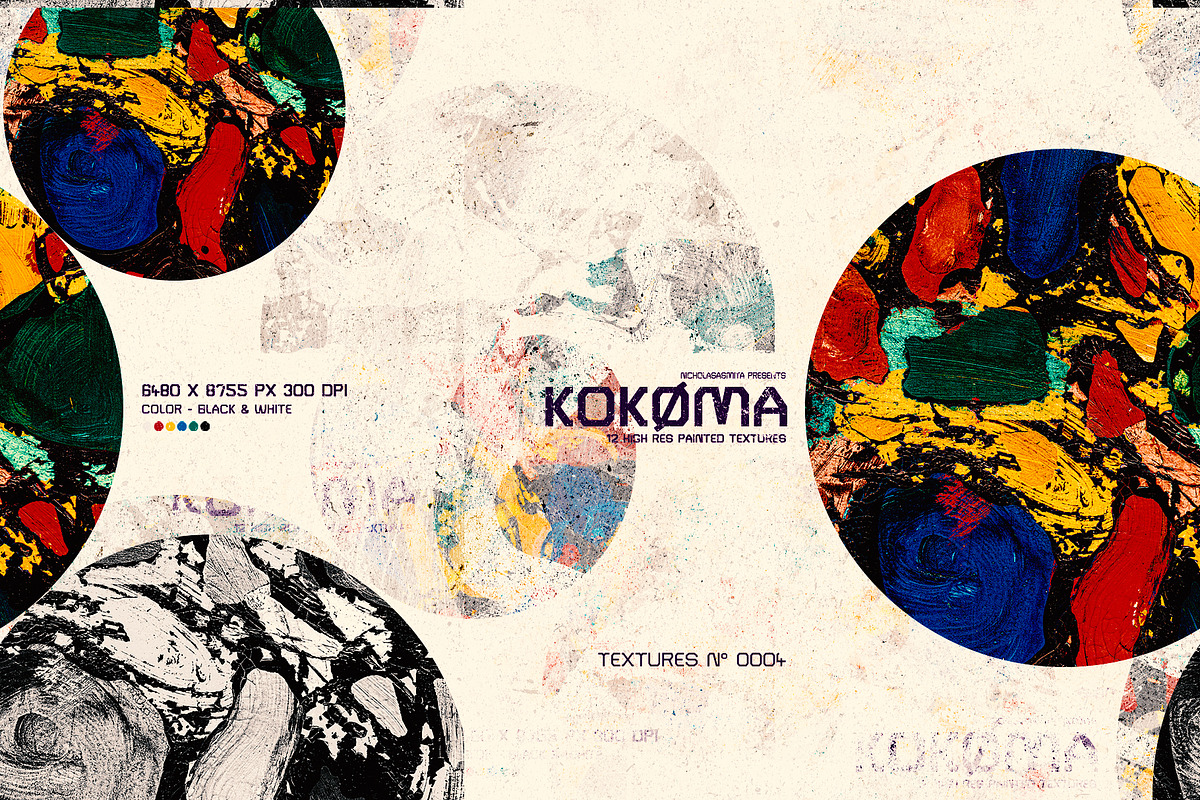 Kokoma: 12 High Res Painted Textures, a Pattern Graphic by nicholasasmita (Photo 7 of 10)