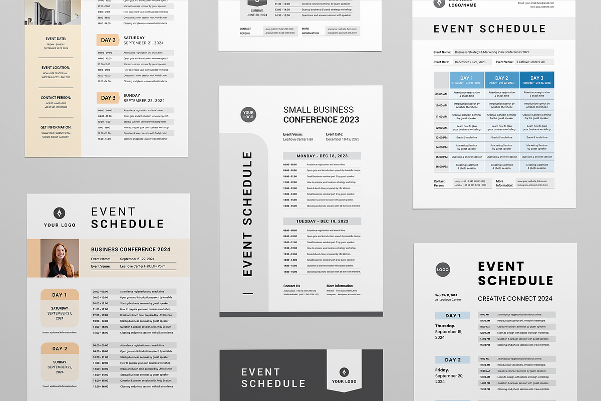 Event Schedule Bundle, a Flyer Template by Leaflove (Photo 5 of 10)