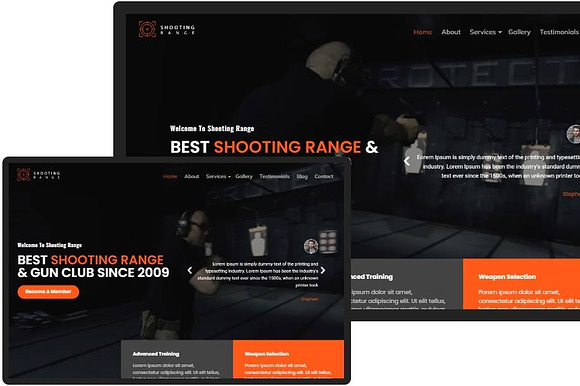 Shooting Range WordPress Theme preview 7