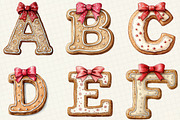 Christmas Cookie Alphabet Clipart, an Illustration by OK Design (Thumbnail 4 of 5)