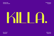 Killa Minimalist Sans Font, a Sans Serif Font by Artiveko (Thumbnail 1 of 6)