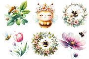 Spring Bees Clipart, an Illustration by Designworld (Thumbnail 2 of 5)